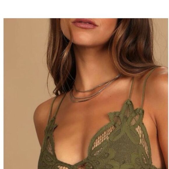 NWT FREE PEOPLE Adella Cami in Olive Sparrow, size Small - Picture 6 of 7